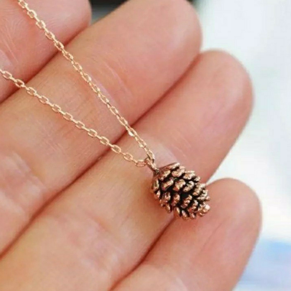 Minimalist Tiny Pinecone Necklace